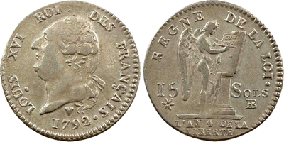 15 sols 1792 BB francais